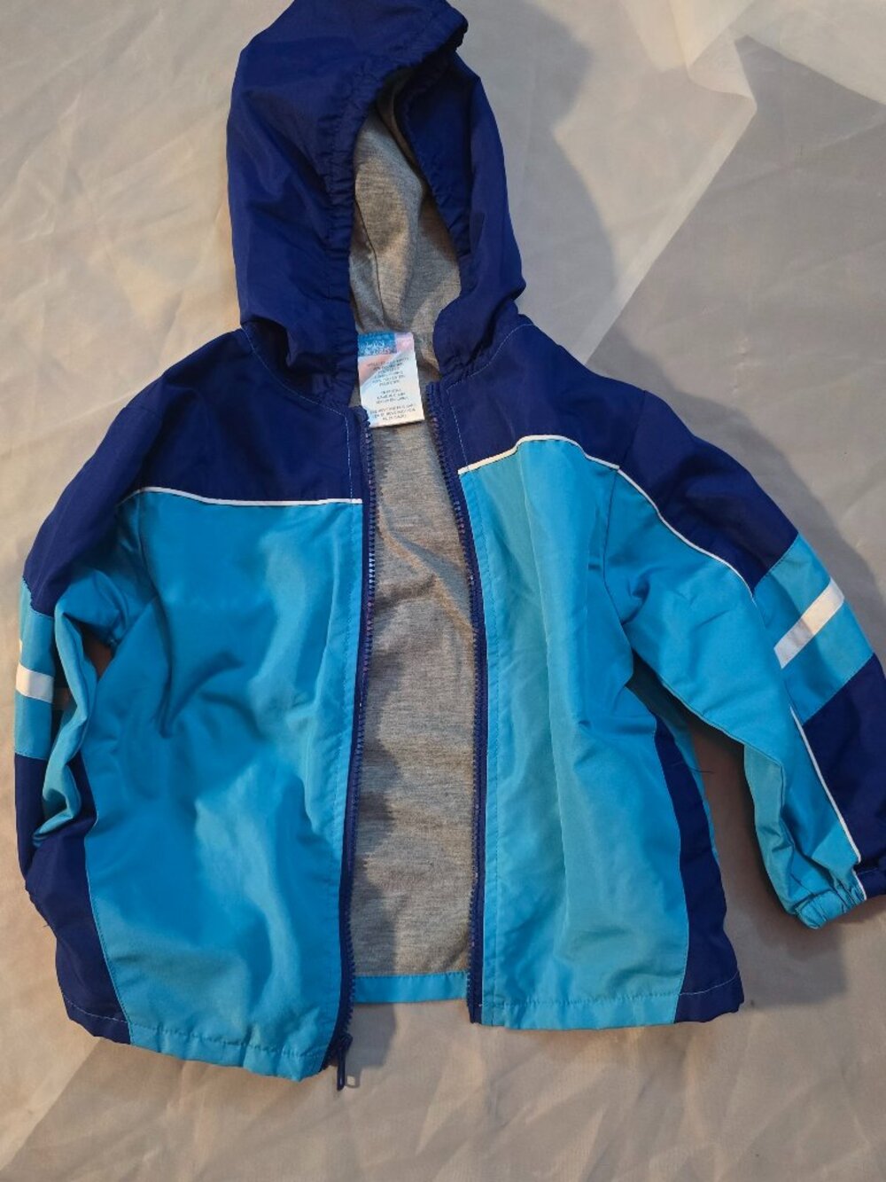 Lily & Dan Size 4T Blue Light Blue Full-Zip Lightweight Windbreaker Jacket Lined